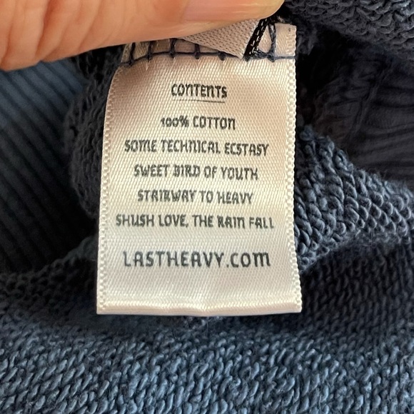 Last Heavy Blue Graphic Print Sweatshirt Size Medium - Picture 5 of 5